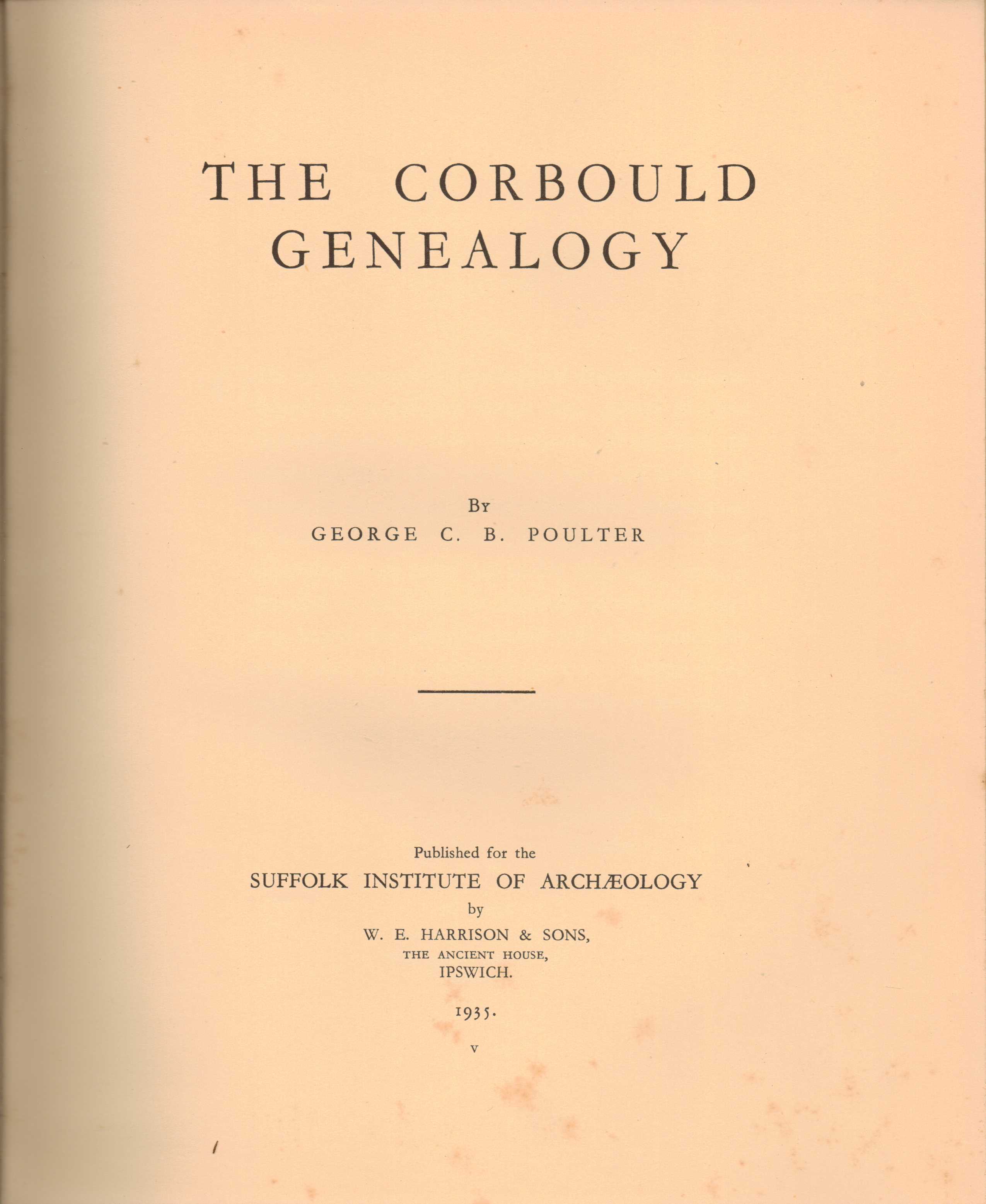 Image for The Corbould Genealogy