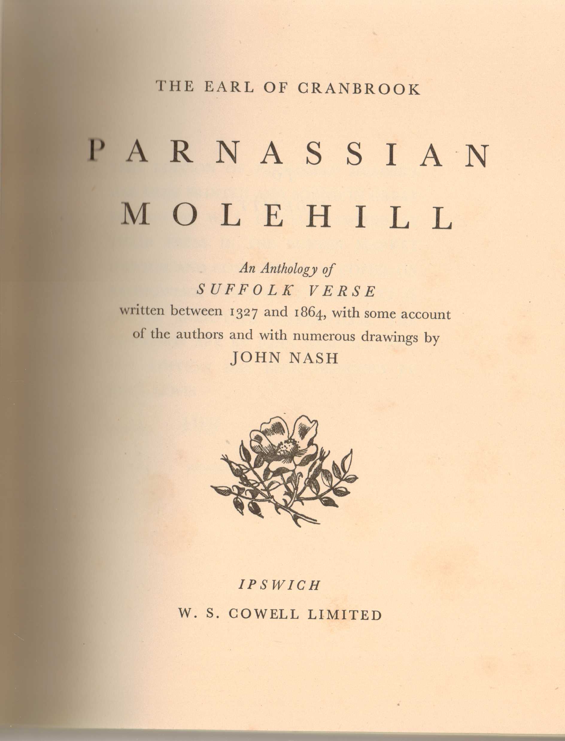 Image for Parnassian Molehill : An Anthology of Suffolk Verse written between 1327 and 1864, with some account of the authors and with numerous drawings by John Nash