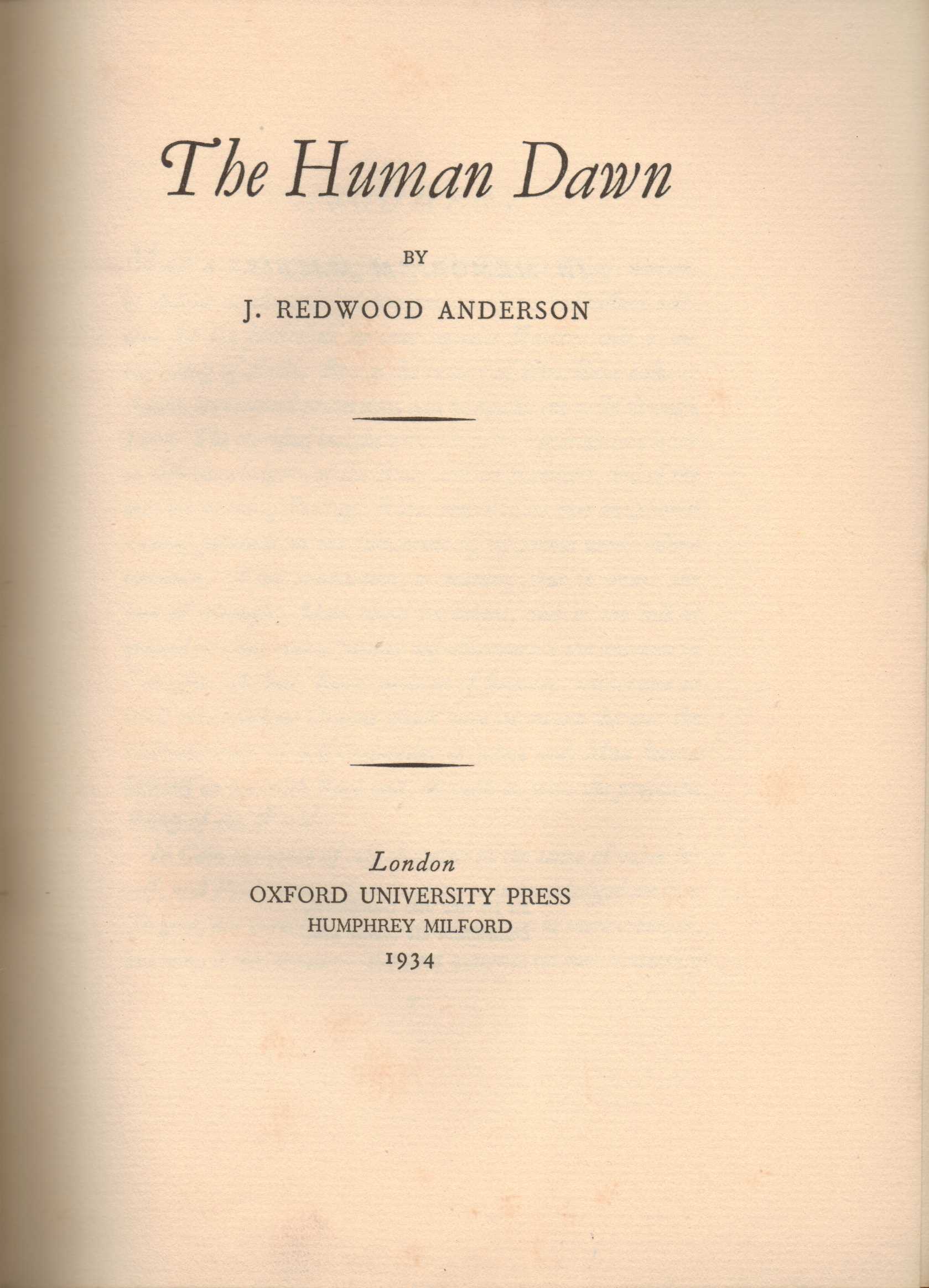 Image for The Human Dawn