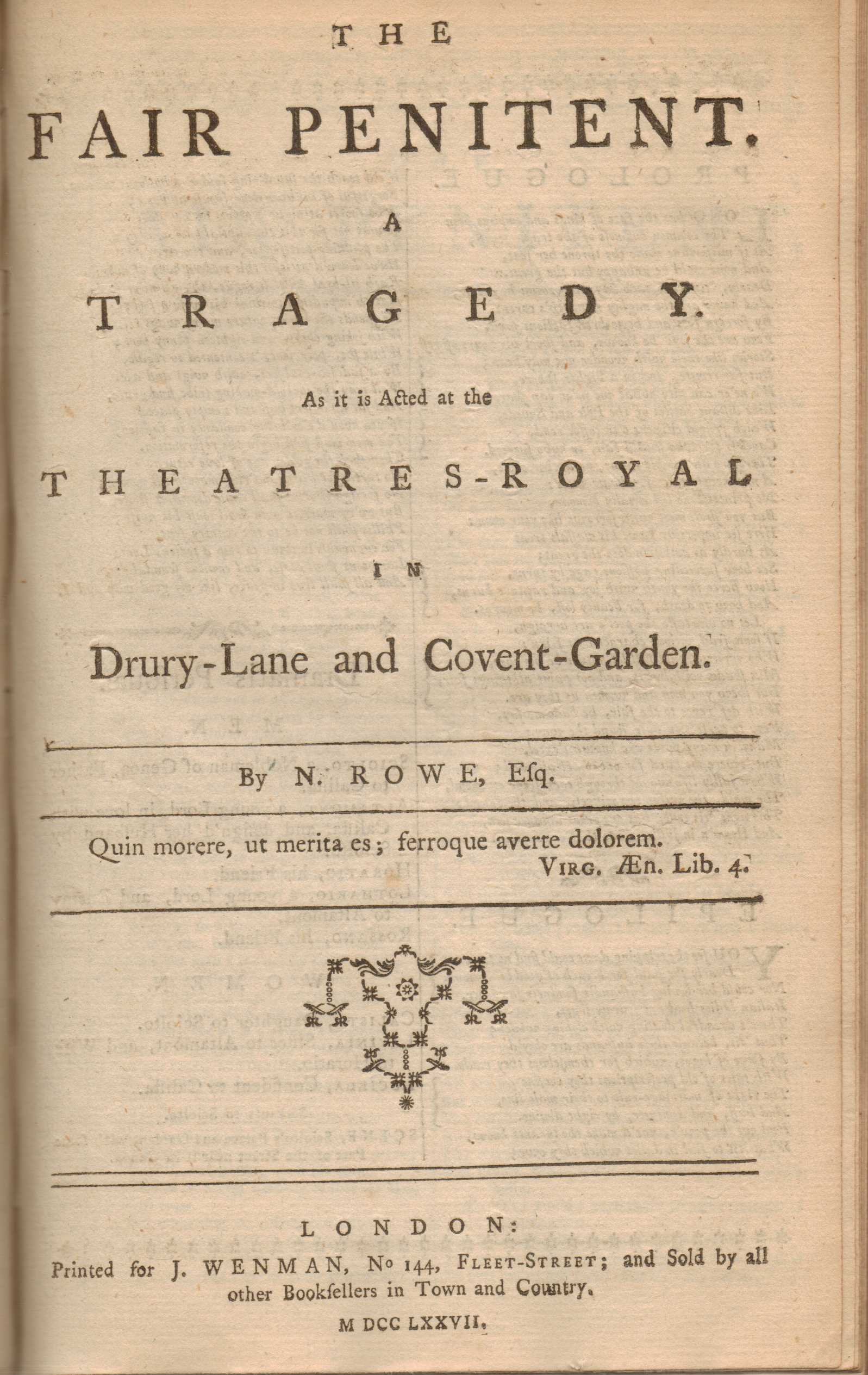Image for Compilation of Plays 1777 & 1778 with copper engraved plates bound together with Boucicault playscript circa 1867