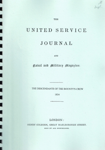 Image for The United Service Journal and Naval and Military Magazine : The descendants of the Bounty's Crew