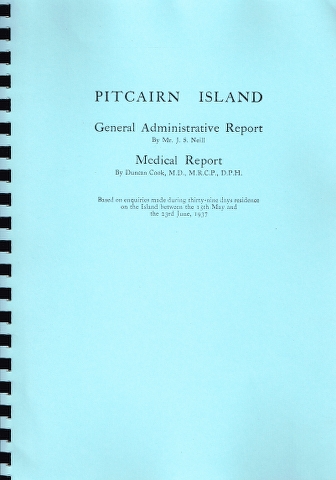 Image for Pitcairn Island : General Administrative Report; Medical Report