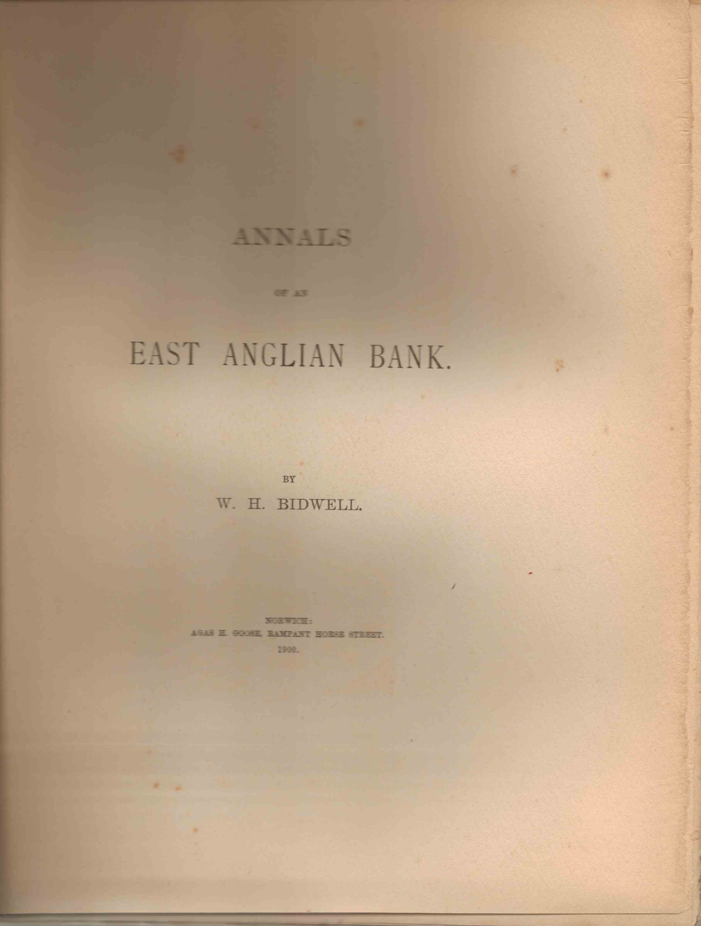 Annals of an East Anglian Bank Image for Annals of an East Anglian Bank