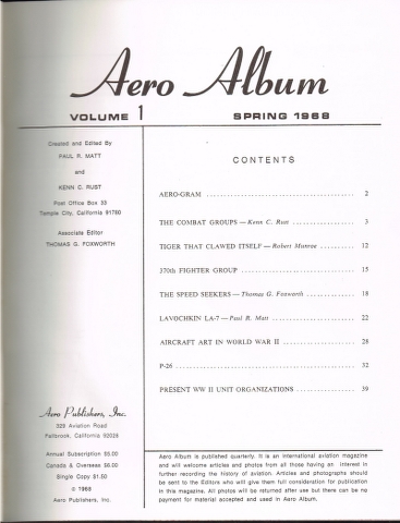 Aero Album Volume 1 Spring 1968 to Volume 8 Winter 1969 Image for Aero Album Volume 1 Spring 1968 to Volume 8 Winter 1969