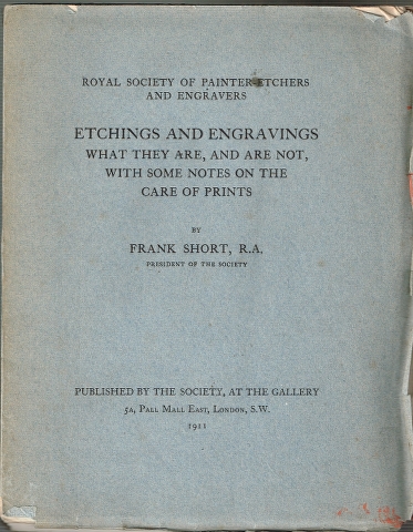 Image for Etchings and Engravings: What they are, and are not, with some notes on the care of prints