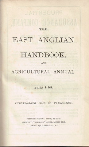 Image for The East Anglian Handbook, and Agricultural Annual for 1888.