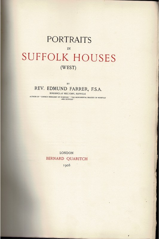 Image for Portraits in Suffolk Houses (West)