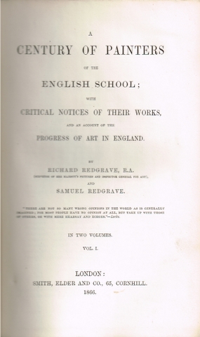 Image for A Century of Painters of the English School; with critical notes of their works, and an account of the progress of art in England. In Two Volumes. Vol. I. and Vol. II.
