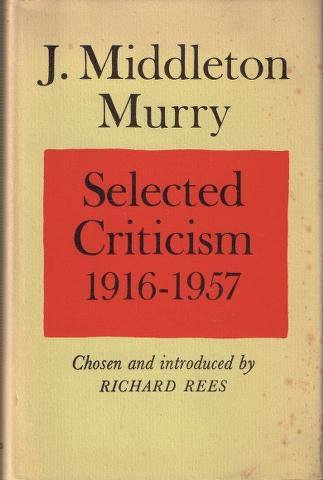 Image for J. Middleton Murry Selected Criticism 1916-1957