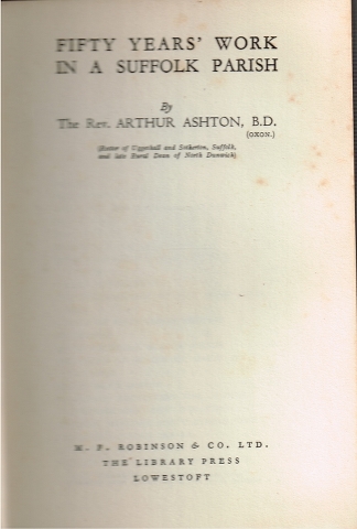 Image for Fifty Years' Work in a Suffolk Parish
