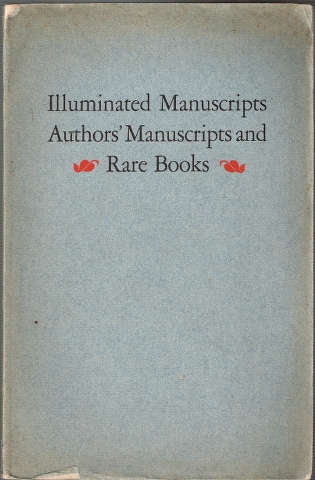 Image for Catalogue of an Exhibition of Manuscripts and Rare Books January-February, 1931
