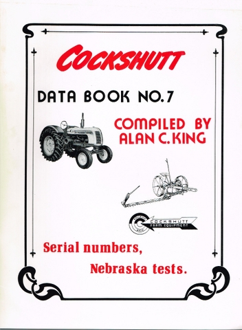 Image for Cockshutt Data Book No. 7. Serial numbers, Nebraska tests.