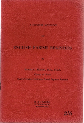 Image for A Concise Account of English Parish Registers