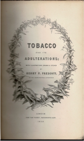 Image for Tobacco and its Adulterations; With Illustrations Drawn & Etched