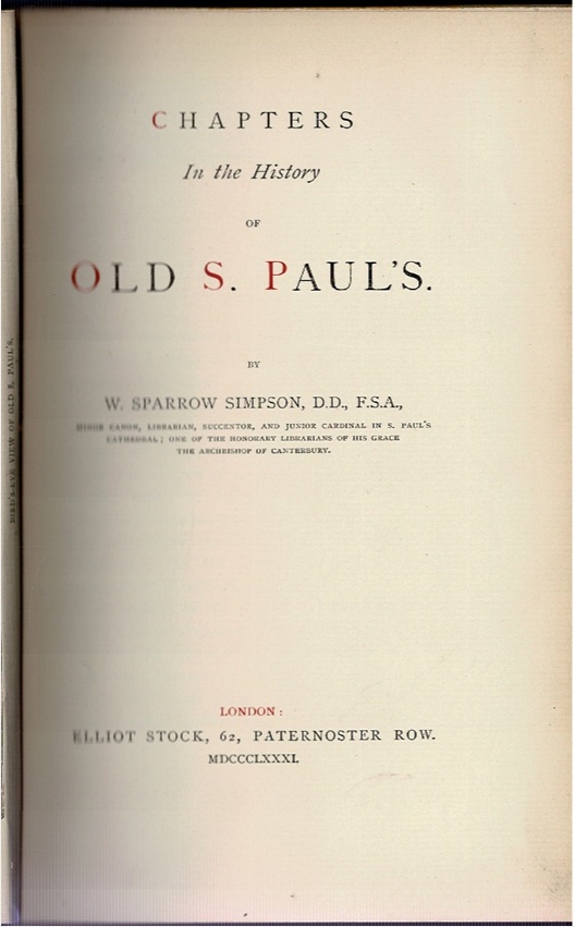 Image for Chapters in the History of S. Paul's.