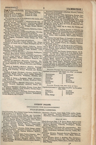 Post Office Directory 1875 Cambridgeshire Image for Post Office Directory 1875 Cambridgeshire