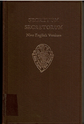 Image for Secretum Secretorum Nine English Versions Volume I . Text