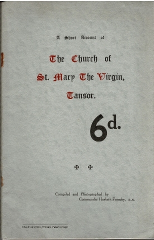Image for A Short Account of The Church of St. Mary The Virgin, Tansor.