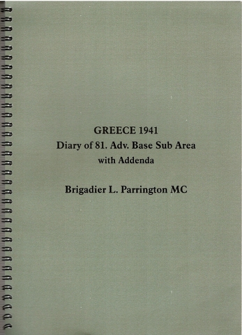 Image for Greece 1941 Diary of 81. Adv. Base Sub Area with Addenda