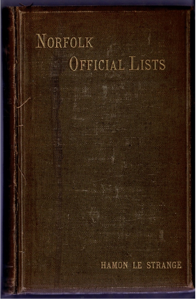 Image for Norfolk Official Lists, from the Earliest Period to the Present Day.