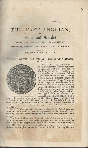 Image for The East Anglian; or, Notes and Queries on subjects connected with the counties of Suffolk, Cambridge, Essex and Norfolk Vol. IX 1901