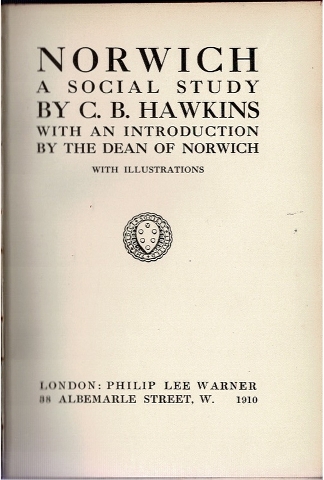 Image for Norwich A Social Study