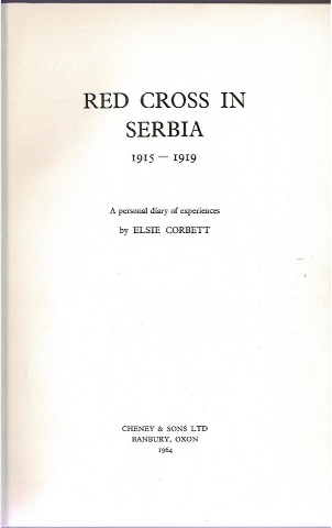 Image for Red Cross in Serbia 1915-1919: A personal diary of experiences