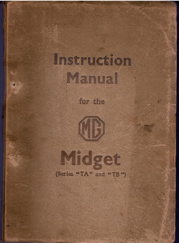 Image for Instruction Manual fo the MG Midget Series "TA" and "TB"