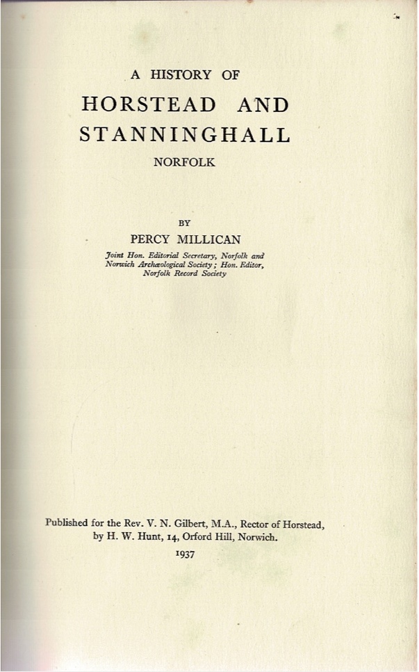 Image for A History of Horstead and Stanninghall