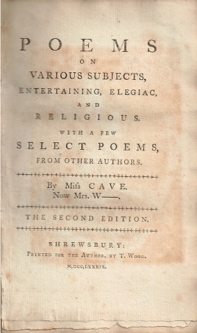 Image for Poems on various subjects entertaining, elegiac and religious with a few select poems from other authors.