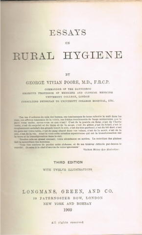 Image for Essays in Rural Hygiene