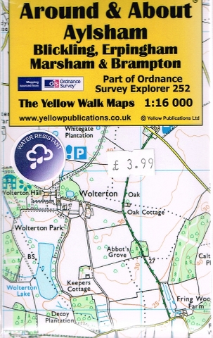Aylsham, Blickling, Erpingham, Marsham & Brampton Map [Part of Ordnance Survey Explorer 252) Image for Aylsham, Blickling, Erpingham, Marsham & Brampton Map [Part of Ordnance Survey Explorer 252)