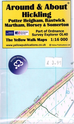Hickling, Potter Heigham, Bastwick, Martham, Horsey & Somerton Map (Part of Ordnance Survey Explorer OL40) Image for Hickling, Potter Heigham, Bastwick, Martham, Horsey & Somerton Map (Part of Ordnance Survey Explorer OL40)