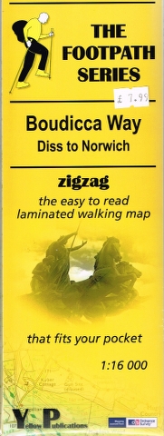 Image for Boudicca Way: Diss to Norwich zigzag the easy to read laminated walking map