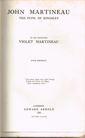 Image for John Martineau The Pupil of Kingsley
