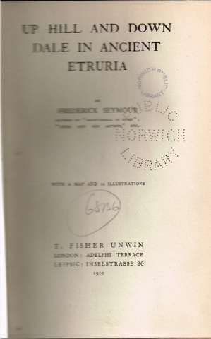Image for Up Hill and down Dale in Ancient Etruria