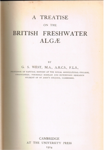 Image for A Treatise on British Freshwater Algæ
